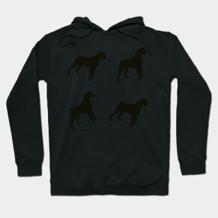 Black Boxer Dog Gifts, on Pink Hoodie